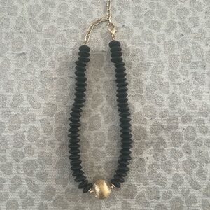 Black & Gold beaded necklace